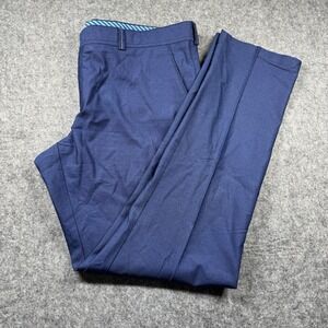 Vaismann Trousers Dress‎ Pants Mens 40x33 Blue Dot Ukrainian Preppy Streamlined